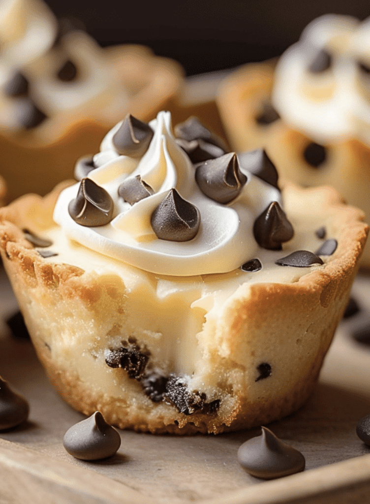 Party-Ready Mini Chocolate Chip Cheesecake Cookie Cups